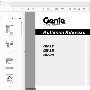 Genie GR-12 GR-15 GR-20 Kullanım Kılavuzu 133102TR - PDF DOWNLOAD