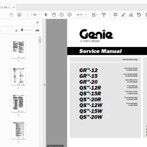 Genie GR-12 GR-15 GR-20 QS-12R QS-15R Service Manual 1275811 - PDF DOWNLOAD