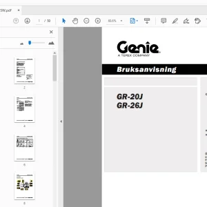 Genie GR-20J GR-26J Bruksanvisning T110457SW - PDF DOWNLOAD
