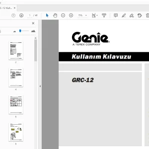 Genie GRC-12 Kullanım Kılavuzu 133136TR - PDF DOWNLOAD