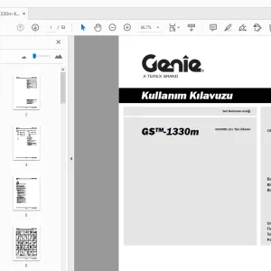 Genie GS-1330m Kullanım Kılavuzu 1290847TR - PDF DOWNLOAD