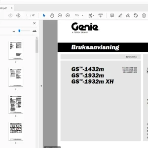 Genie GS-1432m GS-1932m GS-1932m XH Bruksanvisning 1307736SW - PDF