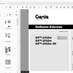 Genie GS-1432m GS-1932m GS-1932m XH Kullanım Kılavuzu 1307736TR - PDF DOWNLOAD