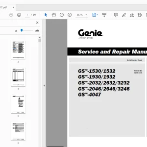 Genie GS-1530/1532 GS-1930/1932 Service & Repair Manual 1272217 - PDF