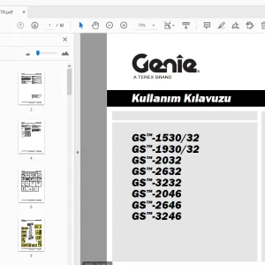 Genie GS-1530/32 GS-1930/32 GS-2032 GS-2632 Kullanım Kılavuzu - PDF