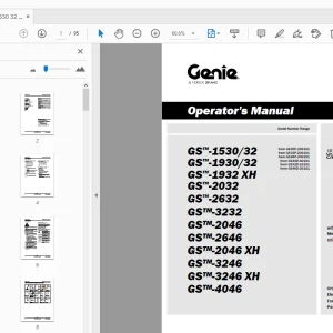Genie GS-1530/32 GS-1930/32 GS-1932 XH GS-2032 GS-2632 Operator's Manual - PDF