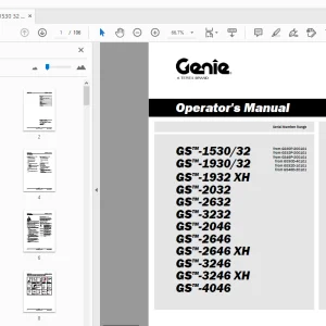 Genie GS-1530/32 GS-1930/32 GS-1932 XH GS-2032 Operator's Manual 1296776 - PDF