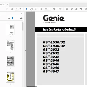 Genie GS-1530/32 GS-1930/32 GS-2032 GS-2632 GS-3232 GS-2046 Instrukcja obsługi - PDF