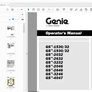 Genie GS-1530/32 GS-1930/32 GS-2032 GS-2632 GS-3232 GS-2046 Operator's Manual - PDF