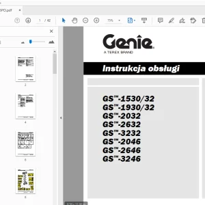 Genie GS-1530/32 GS-1930/32 GS-2032 GS-2632 GS-3232 Instrukcja obsługi - PDF