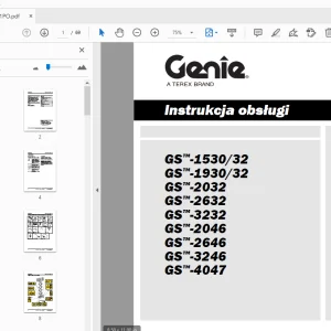 Genie GS-1530/32 GS-1930/32 GS-2032 GS-2632 GS-3232 Instrukcja obsługi 1270101PO - PDF