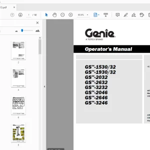 Genie GS-1530/32 GS-1930/32 GS-2032 GS-2632 GS-3232 Operator's Manual - PDF