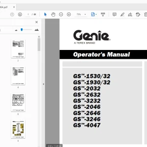 Genie GS-1530/32 GS-1930/32 GS-2032 GS-2632 GS-3232 GS-2046 Operator Manual PDF