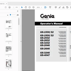 Genie GS-1530/32 GS-1930/32 GS-2032 GS-2632 GS-3232 Operator's Manual T107028 - PDF