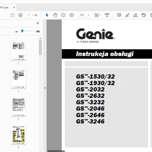 Genie GS-1530/32 GS-1930/32 GS-2032 GS-2632 Instrukcja obsługi 133568PO - PDF