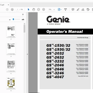 Genie GS-1530/32 GS-1930/32 GS-2032 GS-2632 Operator's Manual T107027 - PDF