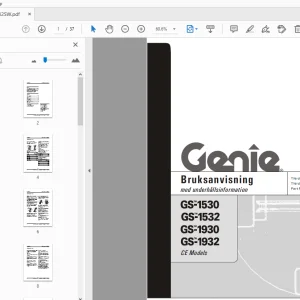 Genie GS-1530 GS-1532 GS-1930 GS-1932 CE Models Bruksanvisning med underhållsinformation - PDF