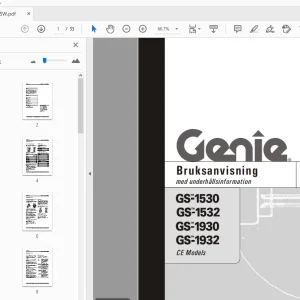 Genie GS-1530 GS-1532 GS-1930 GS-1932 CE Models Bruksanvisning med underhållsinformation - PDF