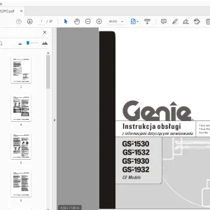 Genie GS-1530 GS-1532 GS-1930 GS-1932 CE Models Instrukcja obsługi - PDF