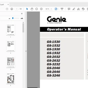 Genie GS-1530 GS-1532 GS-1930 GS-1932 GS-2032 Operator’s Manual 114423 - PDF