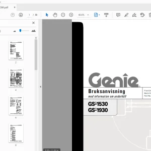 Genie GS-1530 GS-1930 Bruksanvisning med information om underhåll - PDF