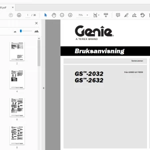 Genie GS-2032 GS-2632 Bruksanvisning 97570SW - PDF DOWNLOAD