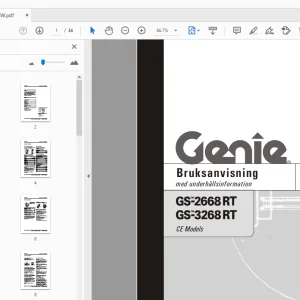 Genie GS-2668 RT GS-3268 RT CE Models Bruksanvisning med underhållsinformation - PDF