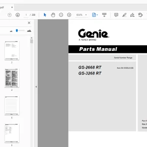 Genie GS-2668 RT GS-3268 RT Parts Manual 84121 - PDF DOWNLOAD