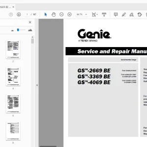 Genie GS-2669 BE GS-3369 BE GS-4069 BE Service and Repair Manual - PDF