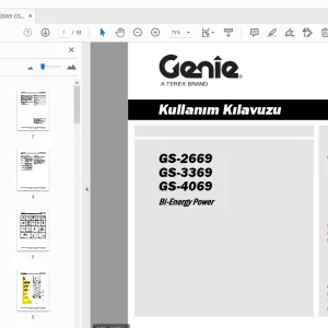Genie GS-2669 GS-3369 GS-4069 Bi-Energy Power Kullanım Kılavuzu 1252741TR - PDF