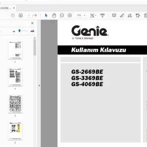 Genie GS-2669BE GS-3369BE GS-4069BE Kullanım Kılavuzu 1278003TR - PDF