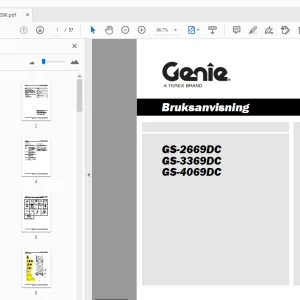 Genie GS-2669DC GS-3369DC GS-4069DC Bruksanvisning 237929SW - PDF