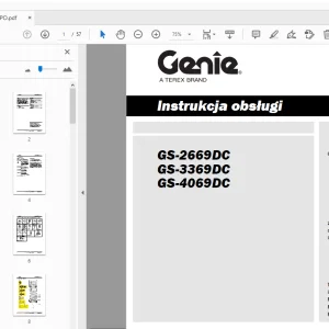 Genie GS-2669DC GS-3369DC GS-4069DC Instrukcja obsługi 237929PO - PDF