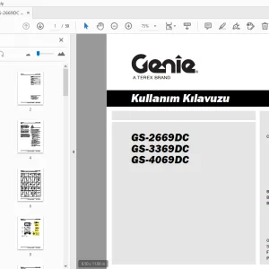 Genie GS-2669DC GS-3369DC GS-4069DC Kullanım Kılavuzu 1278002TR - PDF