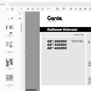 Genie GS-2669DC GS-3369DC GS-4069DC Kullanım Kılavuzu 1305655TR - PDF