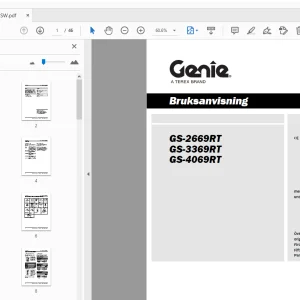 Genie GS-2669RT GS-3369RT GS-4069RT Bruksanvisning 230495SW - PDF