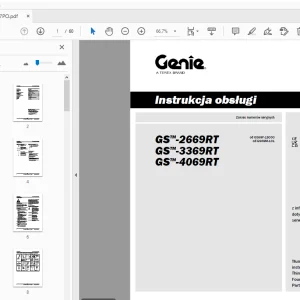 Genie GS-2669RT GS-3369RT GS-4069RT Instrukcja obsługi 1305657PO - PDF