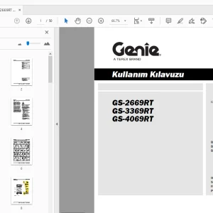 Genie GS-2669RT GS-3369RT GS-4069RT Kullanım Kılavuzu 1278001TR - PDF