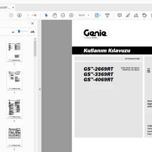 Genie GS-2669RT GS-3369RT GS-4069RT Kullanım Kılavuzu 1305657TR - PDF