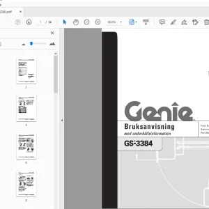 Genie GS-3384 Bruksanvisning med underhållsinformation 82206SW - PDF