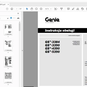 Genie GS-3384 GS-3390 GS-4390 GS-5390 Instrukcja obsługi 1305658PO - PDF