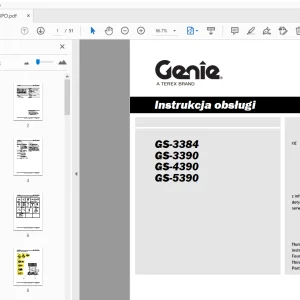 Genie GS-3384 GS-3390 GS-4390 GS-5390 Instrukcja obsługi 133553PO - PDF