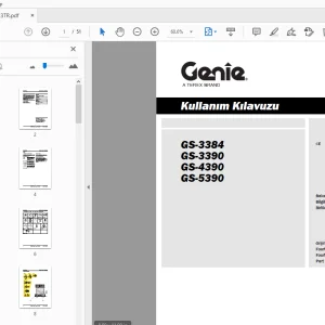 Genie GS-3384 GS-3390 GS-4390 GS-5390 Kullanım Kılavuzu 133553TR - PDF
