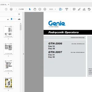 Genie GTH-2506 Etap 3A Etap 3B GTH-3007 Etap 3A Etap 3B Podręcznik Operatora - PDF