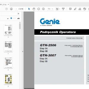 Genie GTH-2506 Etap 3A Etap 3B GTH-3007 Etap 3A Etap 3B Podręcznik Operatora - PDF