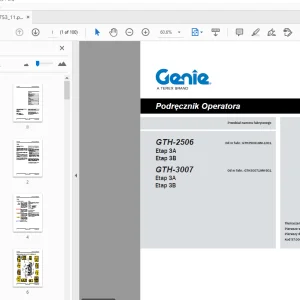 Genie GTH 2506  Etap V Etap IIIA GTH 3007 Etap V Etap IIIA Podręcznik Operatora - PDF