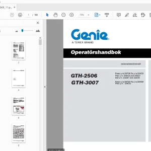 Genie GTH-2506 GTH-3007 Operatörshandbok 57.0009.0569_11 - PDF DOWNLOAD