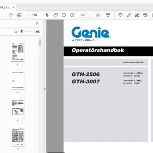 Genie GTH-2506 GTH-3007 Operatörshandbok 57.0009.0569_31 - PDF