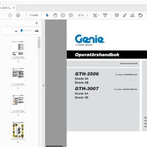 Genie GTH-2506 Skede 3A Skede 3B GTH-3007 Skede 3A Skede 3B Operatörshandbok - PDF
