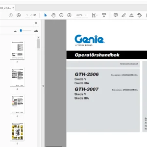 Genie GTH-2506 Skede V Skede IIIA GTH-3007 Skede V Skede IIIA Operatörshandbok - PDF